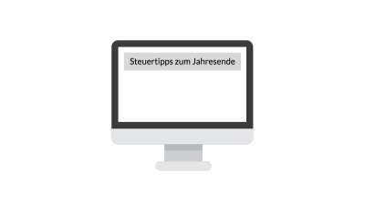 Grafik: Steuertipps zum Jahresende